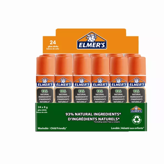 Elmers Glue Stick Washable School Home Office Kids Bulk Pack Box Small Mini Art