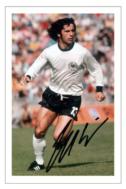 GERD MULLER Signed Autograph 12X8 PHOTO Signature Gift Print WEST GERMANY Soccer