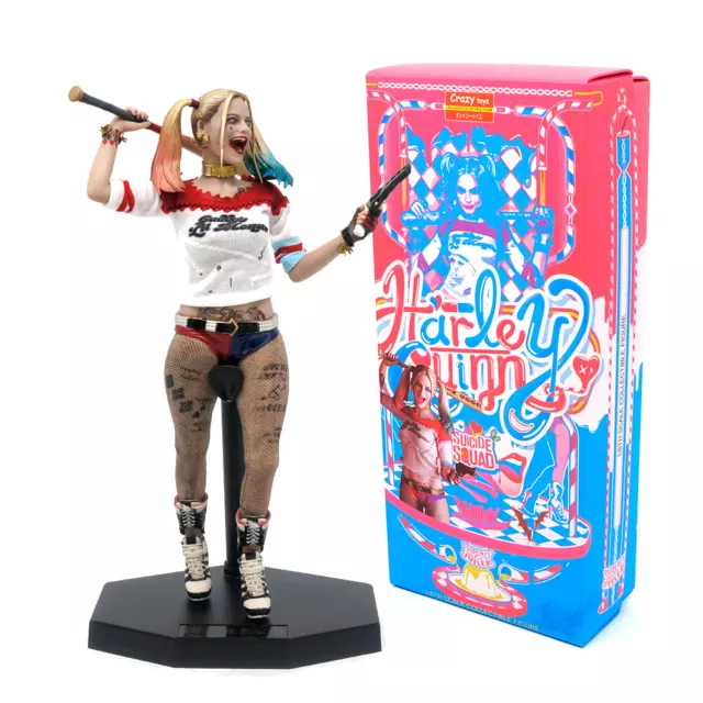 Crazy Toy DC Suicide Squad Harley Quinn Real Clothes 12" Action Figure Model New