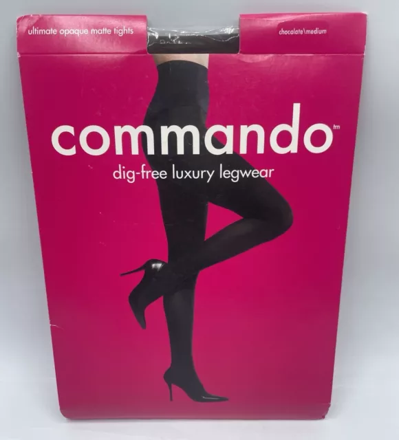 Commando Women's Ultimate Opaque Matte Tights Medium Chocolate New