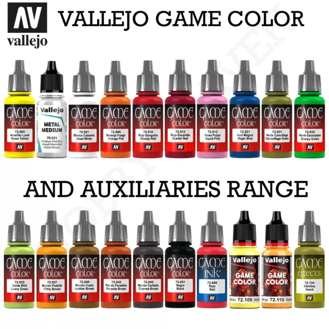 Vallejo Model Air Color Paints - (Singles all colours) 17ml