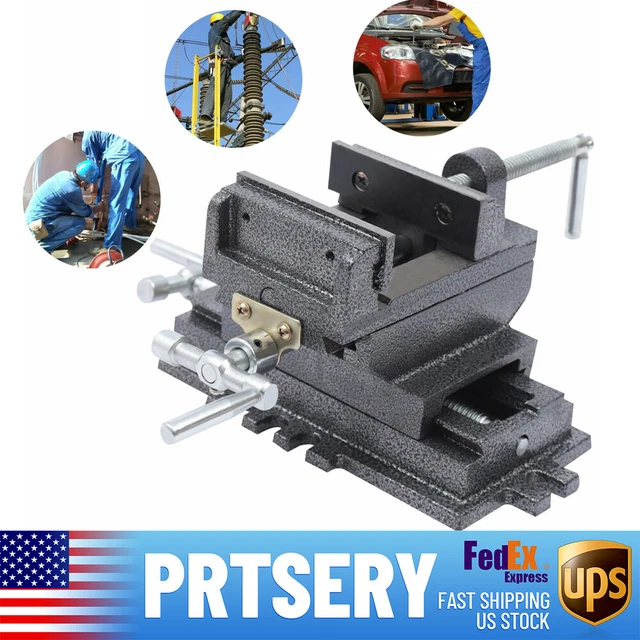 4" Cross Slide Vise Drill Press Metal Milling 2 Way X-Y Heavy Duty Clamping Vise