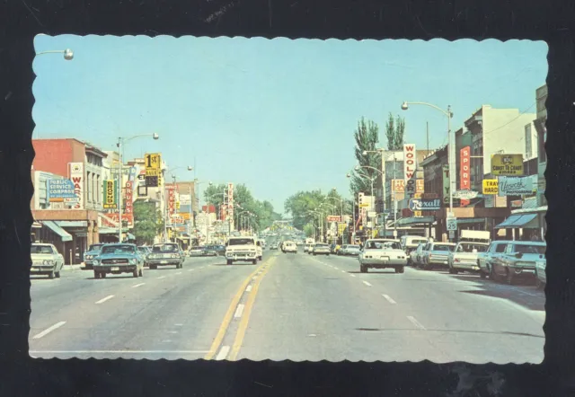 Longmont Colorado Downtown Street Scene Old Cars Vintage Postcard