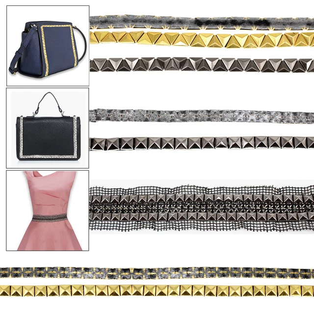 Weddecor 10mm Gunmetal Carrés Pyramid Rivets Studs - Craft En Cuir, Des Projets De Bricolage, Sacs, Ceinture, Vêtements De Décoration De Chaussures