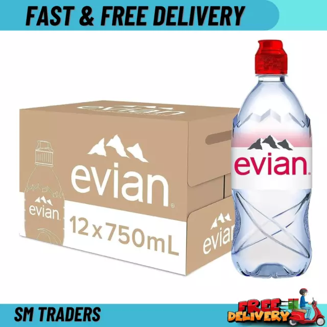 Evian Natural Mineral Water, 12 X 750ml