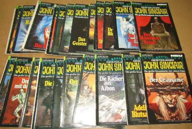 25 Geisterjäger John Sinclair Romanhefte, aus Nr. 282 bis 771, Jason Dark po408