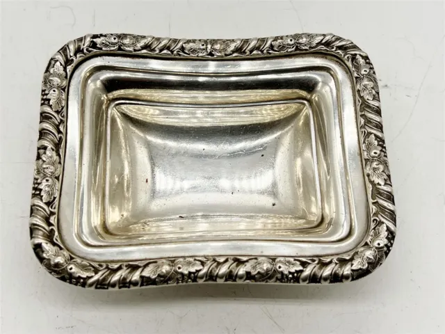 Vintage / Antique Silver Plate Sugar Bowl Or Salt Dish