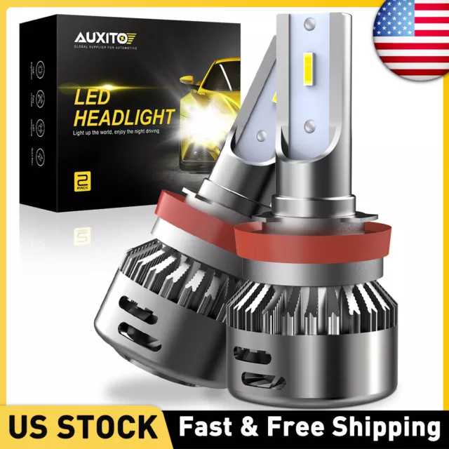 AUXITO H11 LED Headlights Kit Low Beam Bulb Super Bright 6000K Cool White 5000LM