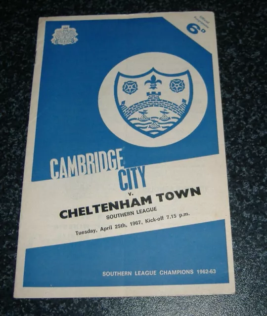 Cambridge City v Cheltenham Town 1966/67