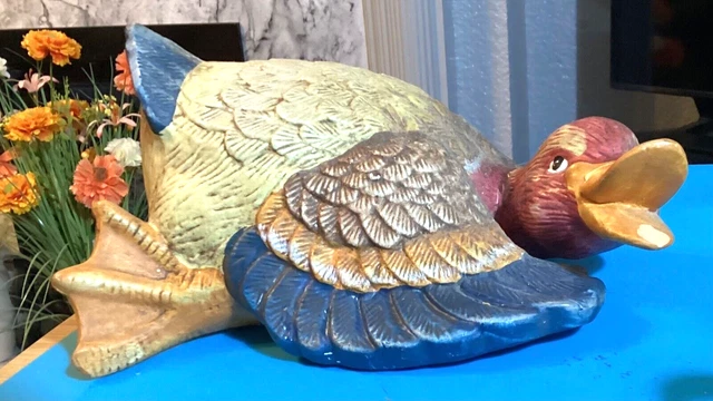 Vintage Ente Handbemalt