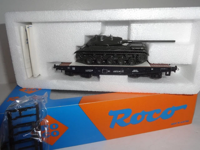 Wagon Roco HO SNCF Porte-char - Époque 4 - Analogique, Occasion