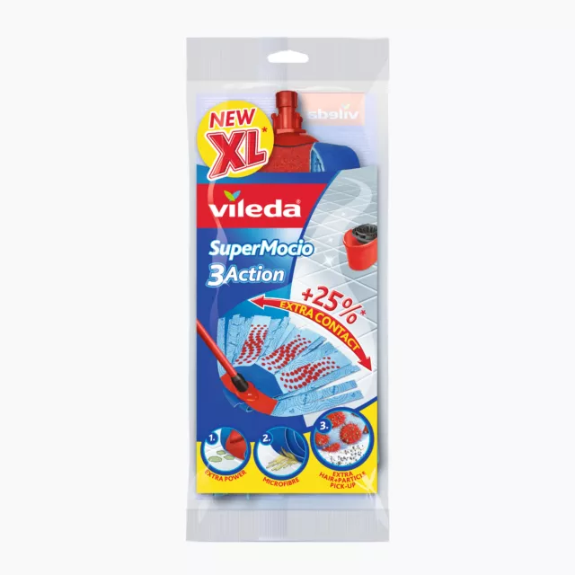 3 Pièces Serpillere Recharge pour Vileda Balai Microfibre Kit