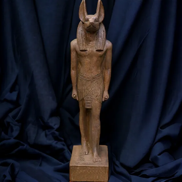 RARE EGYPTIAN ANTIQUITIES Statue Large God Anubis Lord Of Mummification Egypt BC