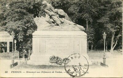 Carte Postale / Verdun Monument Aux Defenseurs De Verdun  + Cachet