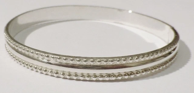 Bracelet Rétro Rigide Finement Travaillé - Bijou Vintage Couleur Or, Référence 3655 - Occasion