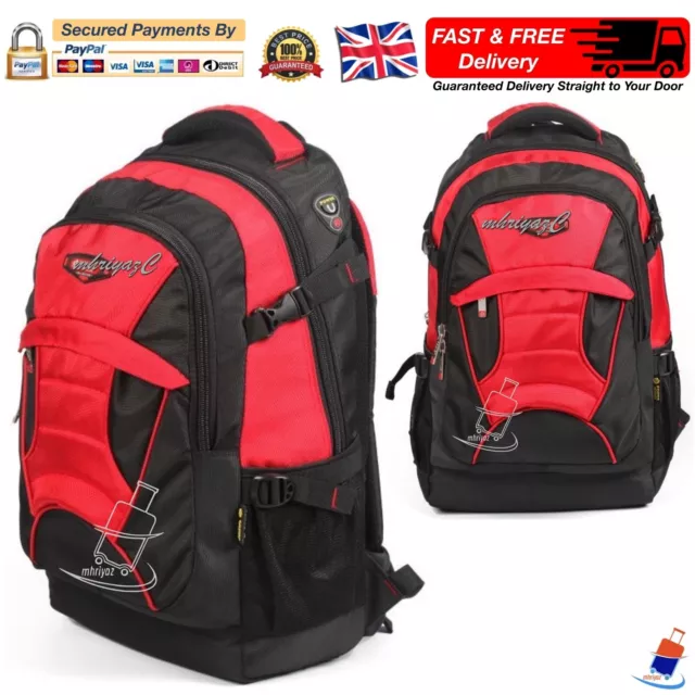 Large Quality Bag Mens Women Laptop Backpack Rucksack School College Work Travel