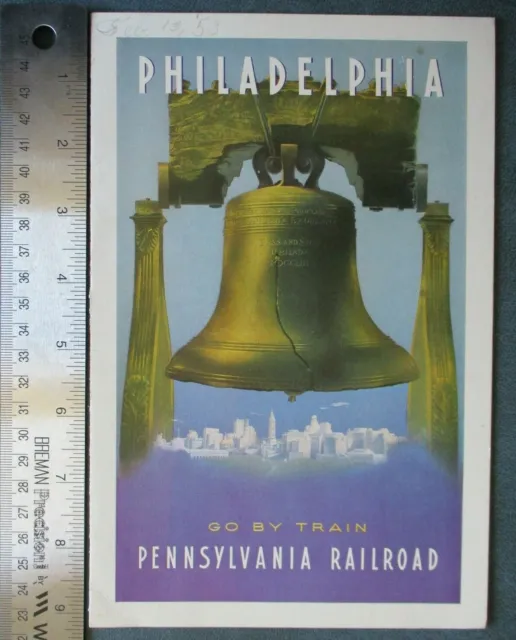 1953 PRR Pennsylvania Railroad Dining Car Service Menu Vintage Philadelphia