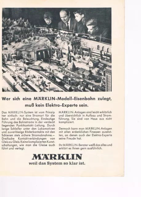 Märklin Werbeanzeige Werbung Märklin #2 MI