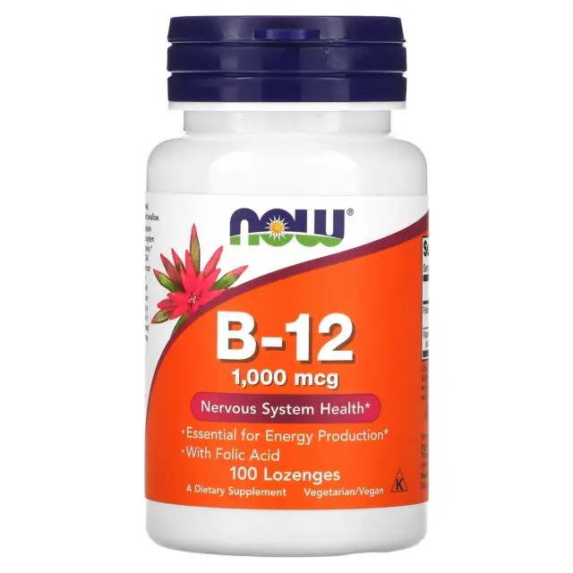 Now Foods - B-12 - 100 Lozenges - 1,000 Mcg - New Stock - Exp: Sep 2026