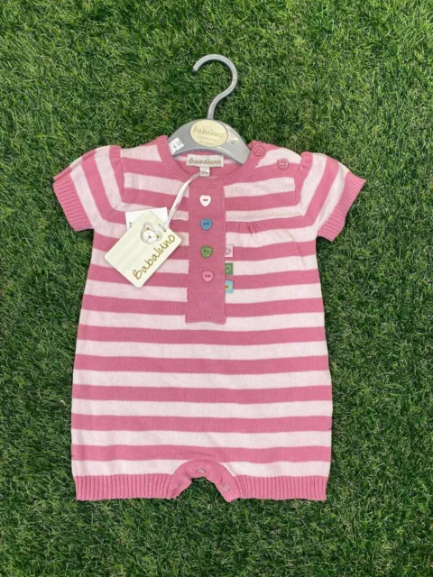 NEW Babaluno Baby Girls Spanish knitted romper pink cute summer outfit