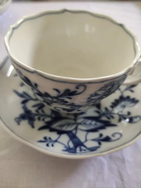 MEISSEN TASSE KAFFEETASSE Zwiebelmuster 1. Wahl gut erhalten schön nach 1888 RAR