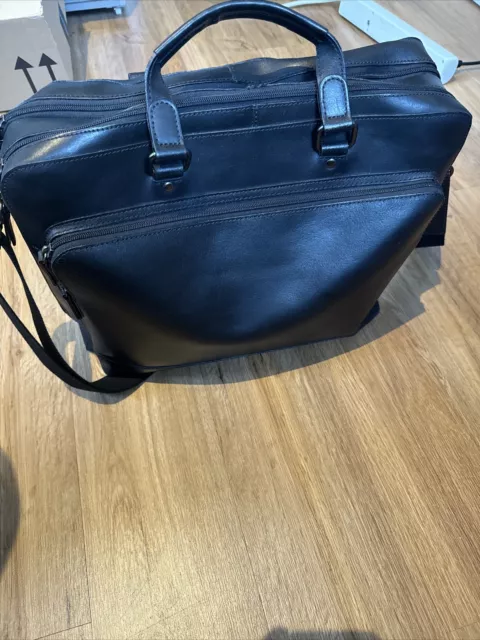 Leonhard Heyden Dakota Aktentasche Leder 40 cm Laptopfach schwarz Guter Zustand