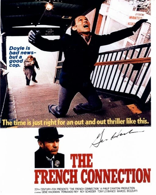 GENE HACKMAN signed autographed 8x10 THE FRENCH CONNECTION JIMMY DOYLE photo