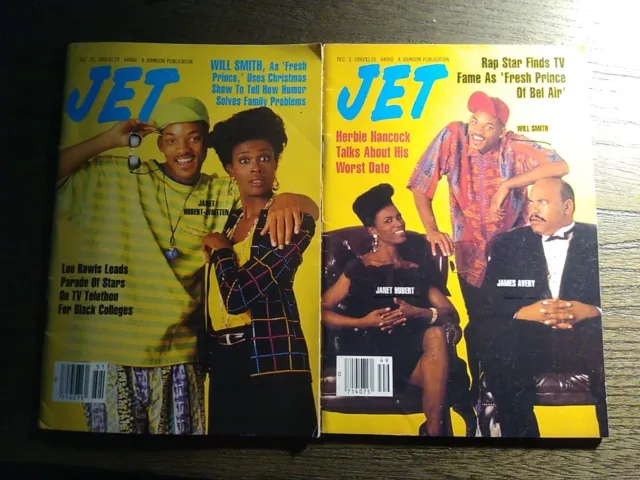 JET MAGAZINE - Will Smith - December, 23 1991 & Dec, 3 1990 Set £29.98 ...