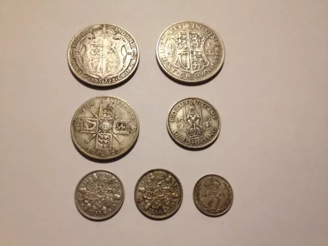 Silver British Coins - Pre 1947 - 50% Silver - Job Lot (2) - 50 Grams
