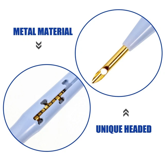 Punchnadel Einzigartig Handstickwerkzeuge Himmelblau Metall Punchnadel