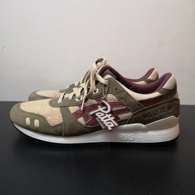 Patta x Asics Gel Lyte III Birch Burgundy UK10 US11 EUR45 SS17