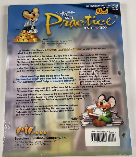 CALIFORNIA REAL ESTATE Practice by Huber and Lyons 10e édition feuille