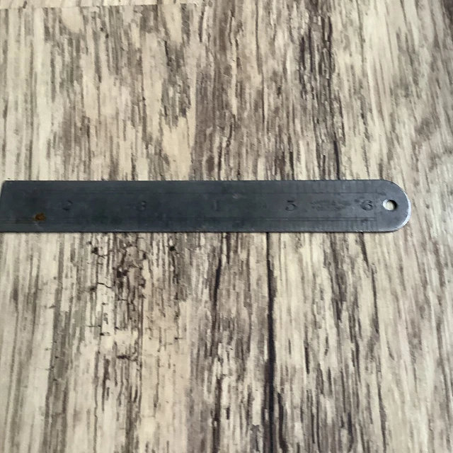 Vintage J Rabone & Sons Steel  Ruler 6" Ruler   No 14 Metal Rule