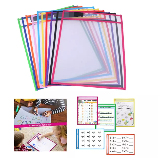 1Pc puzzle toy reused PVC transparent dry brush bag write wipe drawing adult SN❤