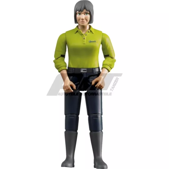 Bruder 60405 - Minifigur - bworld Frau mit hellem Hauttyp und dunkelblauer Hose