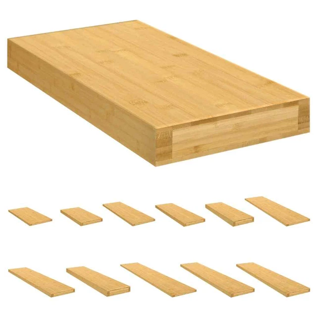 Wall Shelf Storage Floating Display Shelf for Bedroom Kitchen Bamboo vidaXL