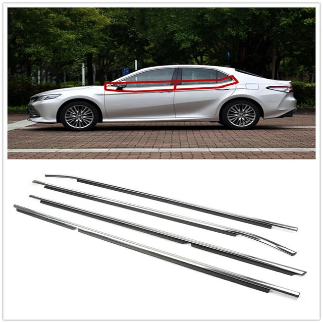 4Pcs Black Window Door Seal Belt Weatherstrip For Toyota Camry 2012 2013-2014 uk