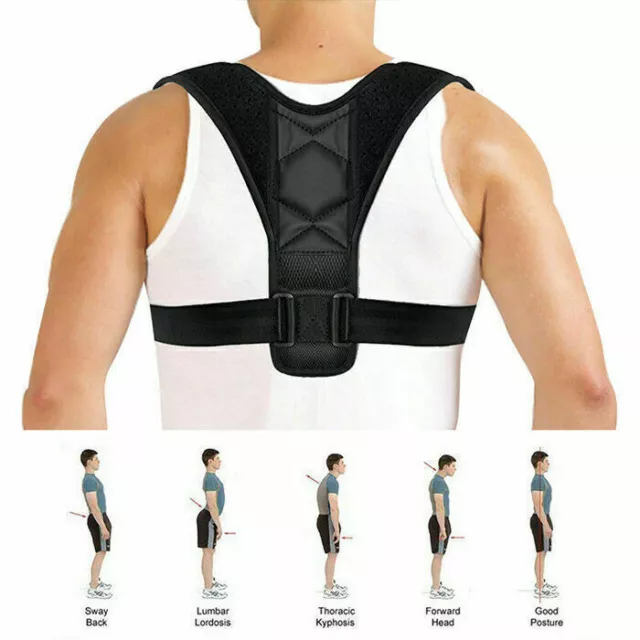 Correcteur de Posture Gain de Taille Epaule Dos Arrière Reglable Ceinture Cou