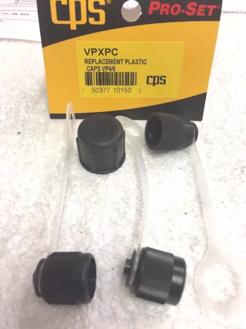 CPS Vacuum Pump Replacement Cap Kit, (2) 1/4", (1) 1/2" ACME & (1) 3/8" w/O-ring