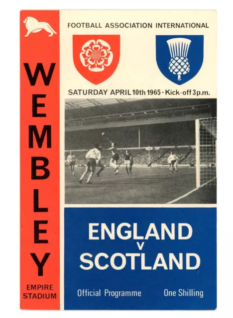 Football Programme England v Scotland 1965 International Wembley Stadium #57