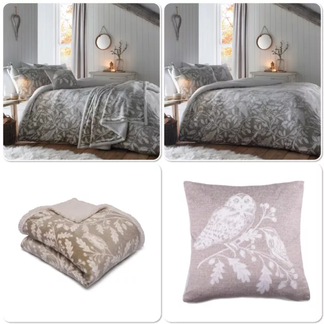 Duvet Cover Bedding Set Or Bedspread Woodland Owls By Dreams & Drapes Natural