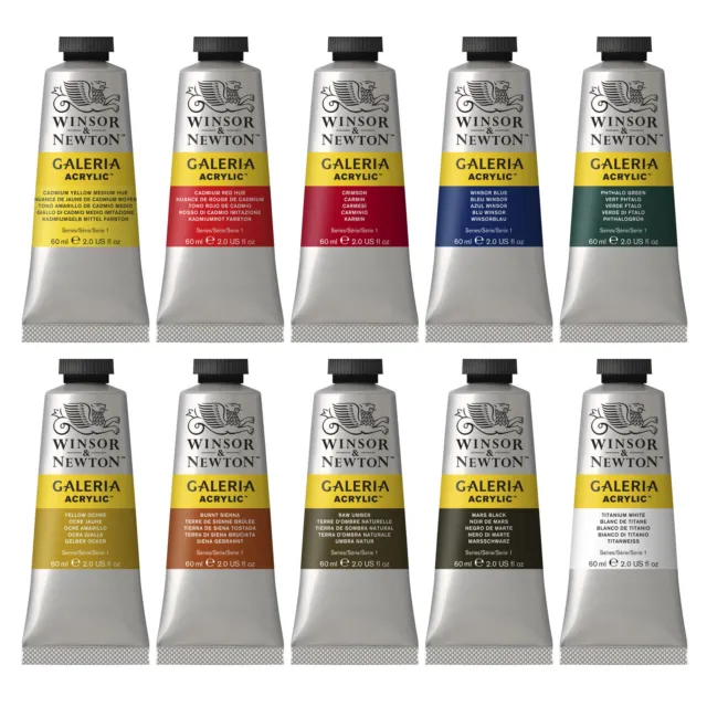 Winsor & Newton Galeria Peinture Acrylique 60ml - 60 Couleurs Disponibles