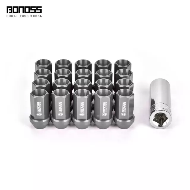 20 Aluminum Gray 12x1.5 Lug Bolt Wheel Nuts Cone for Mazda 6 RX-7 RX-8 CX-5 CX-9