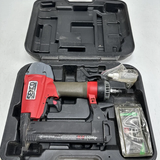 SENCO SLS150Mg 18 Ga. 1/4 in. Crown 1-9/16 in. Medium Wire Stapler 120PSI Max SENCO SLS150Mg 18 Ga. 1/4 in. Crown 1-9/16 in. Medium Wire Stapler 120PSI Max