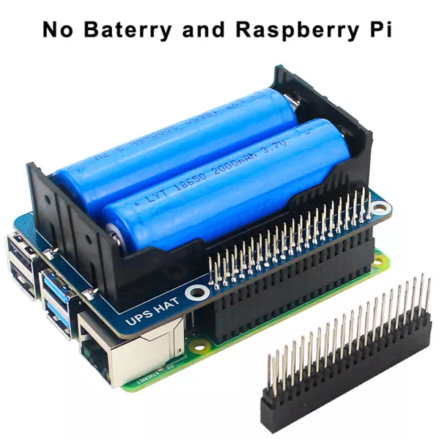 Power Supply UPS Module HAT Kit for Raspberry Pi 3 Model B 3 A Plus 4B 4 4GB 8GB 3