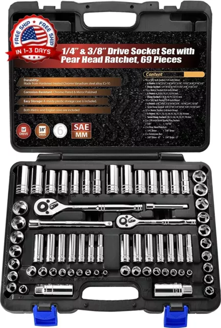 Herramientas Mecanicas Para Carro Juego De Mechanic Tool Box Set Auto Nuevo 2022