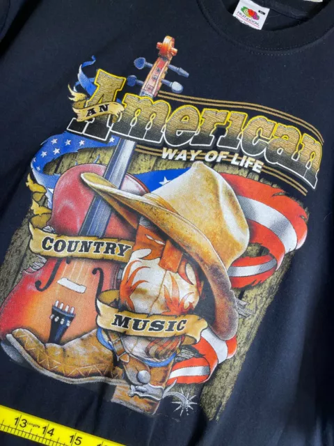 American Way Of Life Country Music Tee T-Shirt Size XL Fruit of Loom