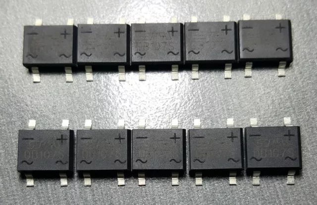 DB107S 1A 1000V SMD4 Single Phases Diode Rectifier Bridge Pack of 10