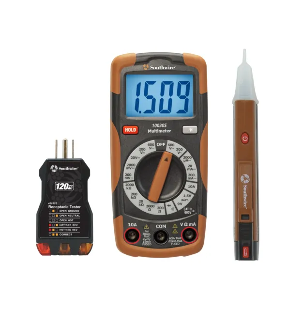 Southwire 10037K 3 Piece Electrical Test Kit