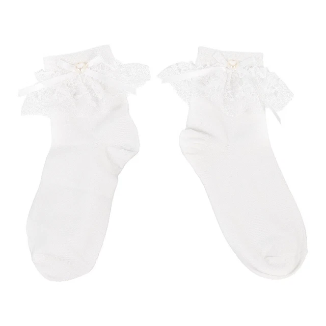 Bowknot Girly Socks Cotton Socks Socks Ruffles Women Girls Uniform Ordinary